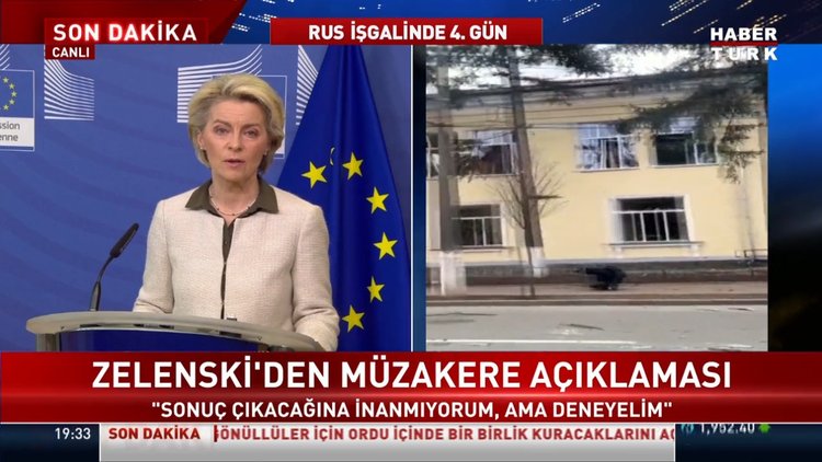 AB Komisyonu Başkanı: Rusya'nın merkez bankasının tüm varlıklarını durduracağız