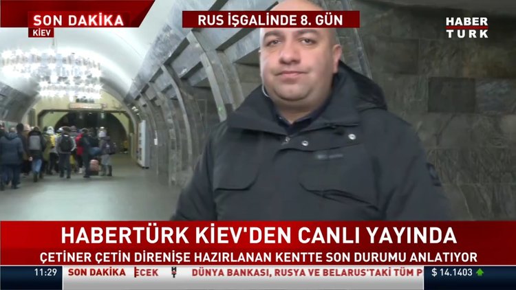 Habertürk Kiev'den aktarıyor! Halk metroya sığındı...