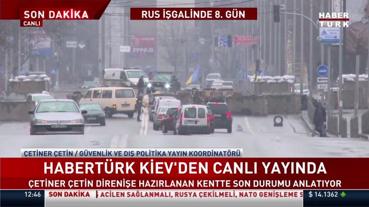 Habertürk Kiev'den canlı yayında... Kiev direnişe hazırlanıyor, Rus ordusu müzakereleri bekliyor...