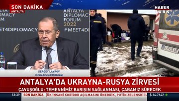 SON DAKİKA... Antalya'daki Ukrayna-Rusya zirvesi sona erdi! Rusya Dışişleri Bakanı Lavrov: İnsani koridor önerdik. Konuşulanlar kağıt üstünde kalmasın, çözüm olsun istiyoruz