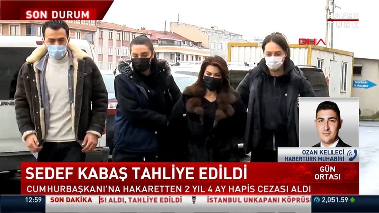 Sedef Kabaş tahliye oldu