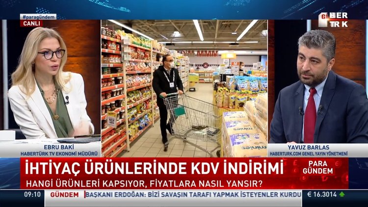 Temizlik ürünleri ve yeme içme hizmetlerinde KDV indirimi