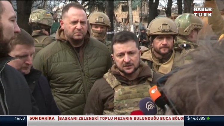 Ukrayna Devlet Başkanı Zelenskiy Buça'da!