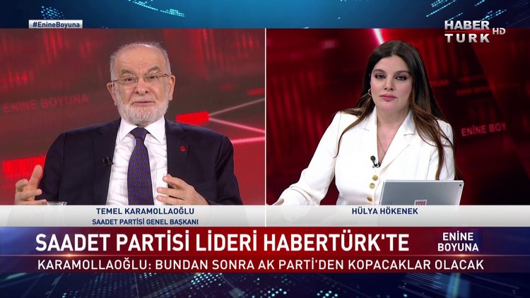 Enine Boyuna - 15 Nisan 2022 (Saadet Partisi Lideri Temel Karamollaoğlu Habertürk&#039;te)