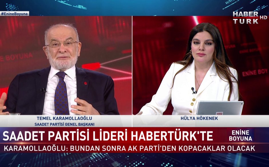 Enine Boyuna - 15 Nisan 2022 (Saadet Partisi Lideri Temel Karamollaoğlu Habertürk'te)