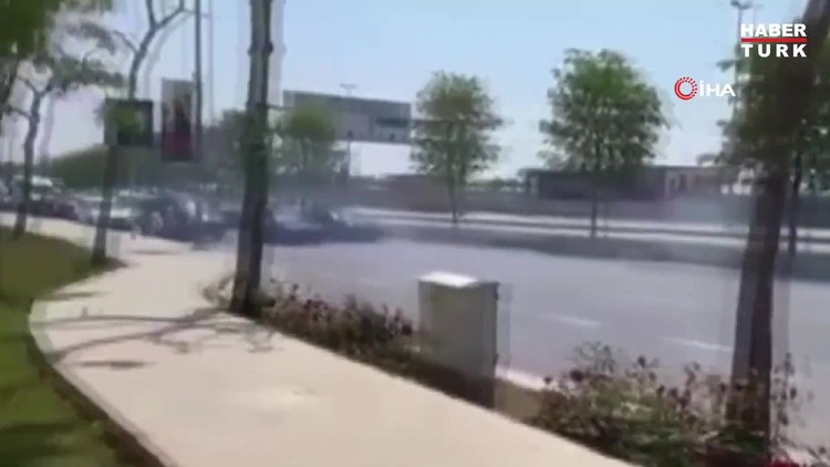 Düğün konvoyunun önünü kesip drift yaptı