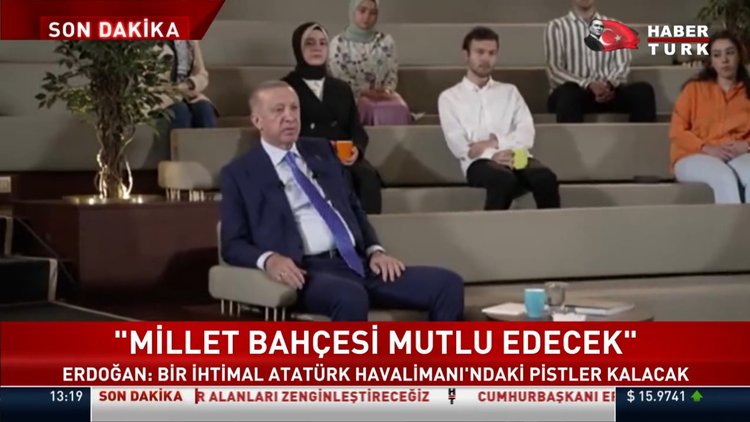 Cumhurbaşkanı Erdoğan: Millet bahçesi mutlu edecek