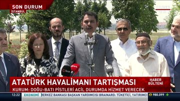 Bakan Kurum'dan Atatürk Havalimanı açıklaması! "Doğu-batı pistleri acil durumda hizmet verecek"