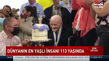 Dünyanın en yaşlı erkeği 113. yaş gününü kutladı