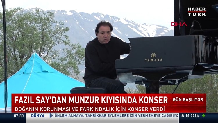 Fazıl Say Munzur Nehri'nde konser verdi