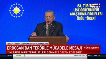Erdoğan, 53. TÜBİTAK Projeleri Ödül Töreninde konuştu