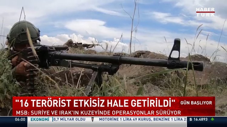 MSB: PKK'lı 16 terörist etkisiz hale getirildi