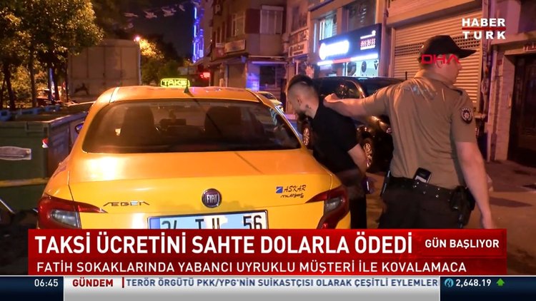 Taksiciye sahte dolar verdi