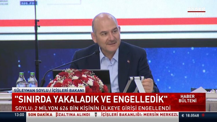 Soylu: 2 milyon 626 bin kişinin ülkeye girişi engellendi