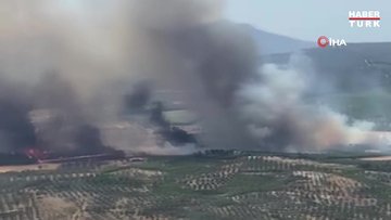Foça'da orman yangını başladı