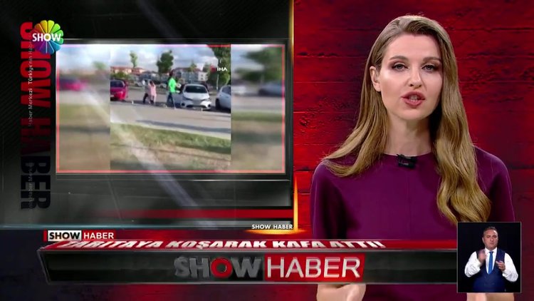 Zabıtaya koşarak kafa attı!