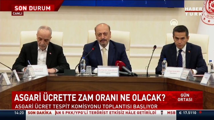 Asgari Ücret Tespit Komisyonu toplandı