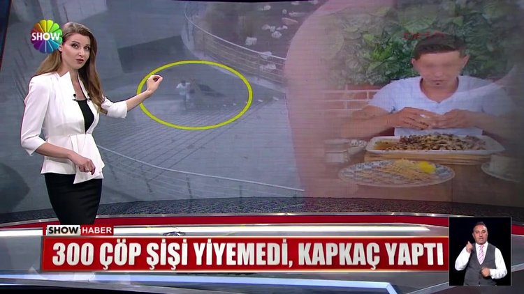 300 çöp şişi yiyemedi, kapkaç yaptı