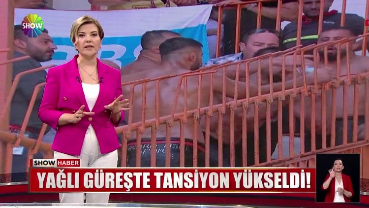 Yağlı güreşte tansiyon yükseldi!