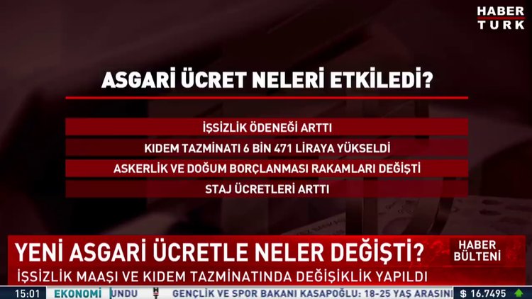Asgari ücretin 5 bin 500 lira olmasıyla birlikte neler değişti? Kıdem tazminatında ne değişti?
