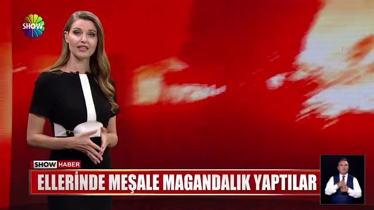 Ellerinde meşale magandalık yaptılar