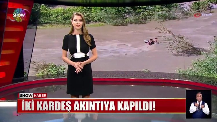 İki kardeş akıntıya kapıldı!