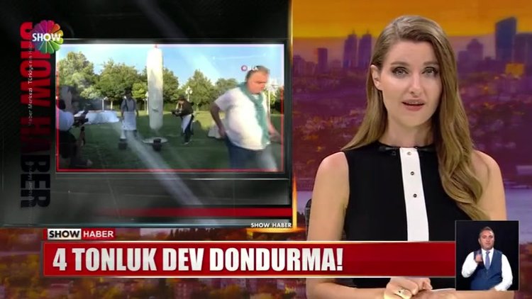 4 tonluk dev dondurma!
