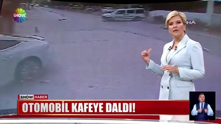 Otomobil kafeye daldı!