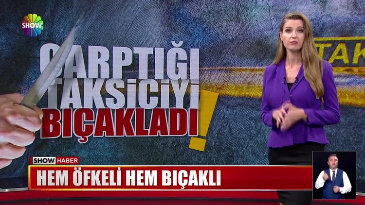 Çarptığı taksiciyi bıçakladı!