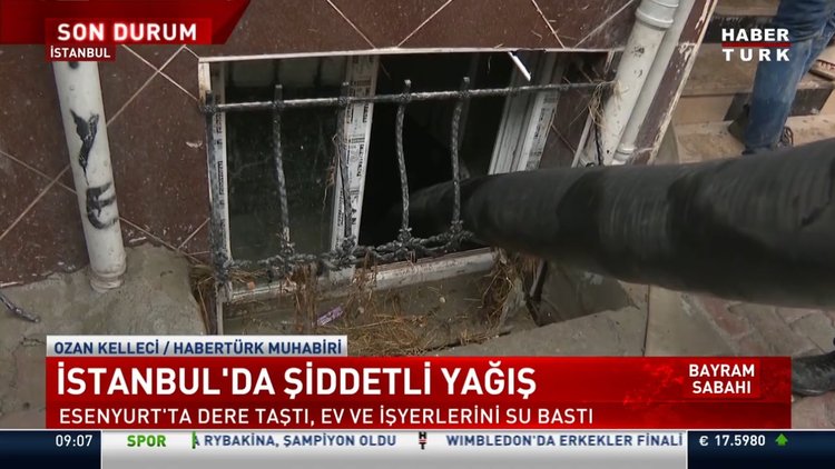 İstanbul'da şiddetli yağış! Birçok evi su bastı...