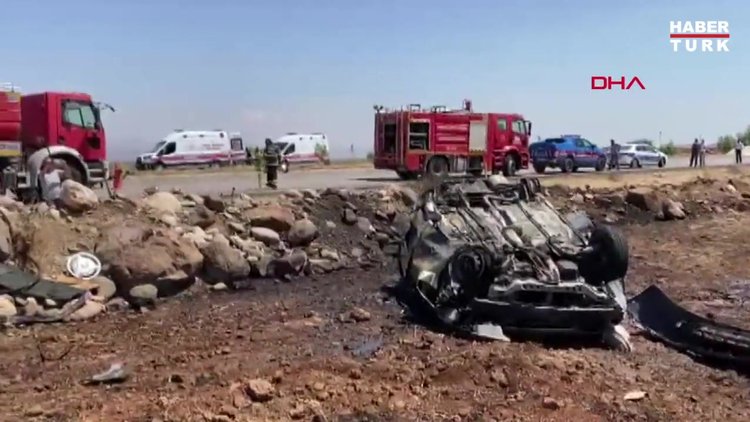 Hatay'da takla atan otomobil hurdaya döndü