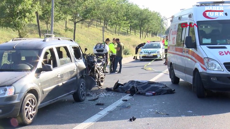 TEM'de hafif ticari araca çarpan motosikletin sürücüsü hayatını kaybetti!