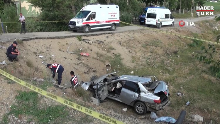 Yozgat'ta araç menfeze düştü: 1 ölü, 2 yaralı