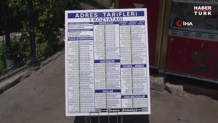 Kadıköy'de simitçiden adres soranlara tabelalı çözüm