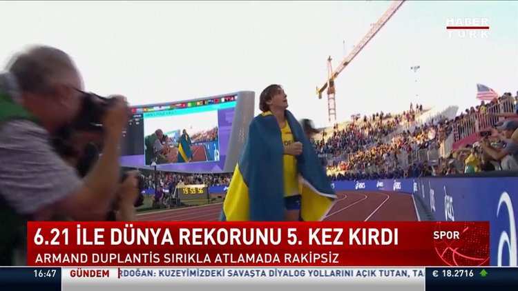 Sırıkla atlamada, Armand Duplantis, 6.21 metrelik atlayışıyla rakipsiz!