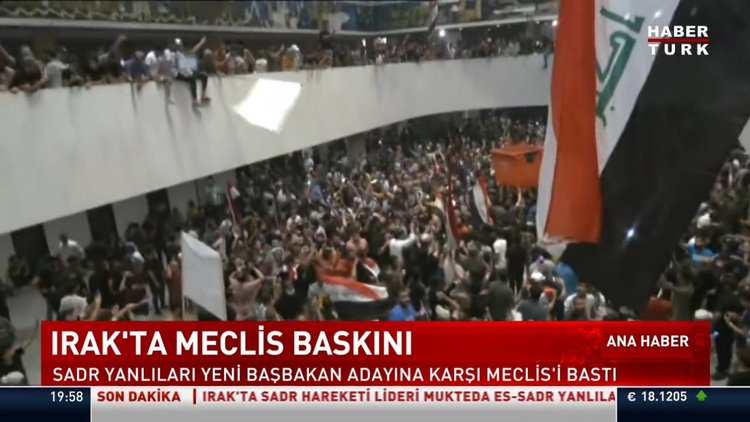 Irak'ta başbakan adayının açıklanmasının ardından protestocular parlamentoyu bastı
