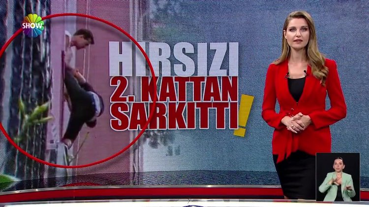 Hırsızı pencerede yakaladı!