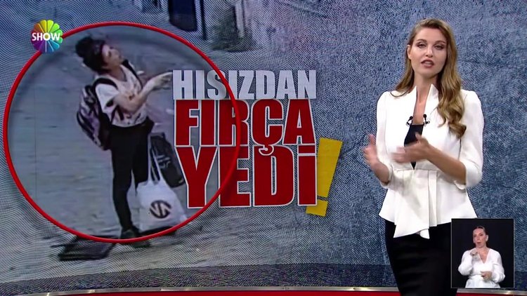 Hırsızdan fırça yedi!
