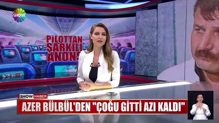 Pilottan şarkılı anons!