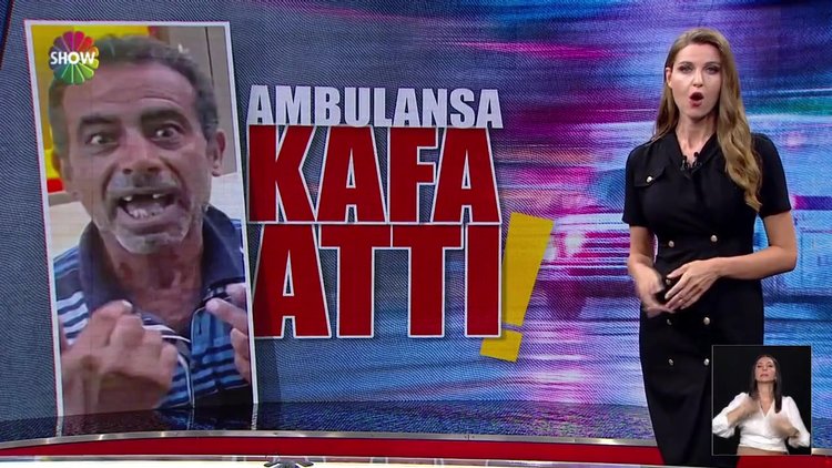 Ambulansa kafa attı!