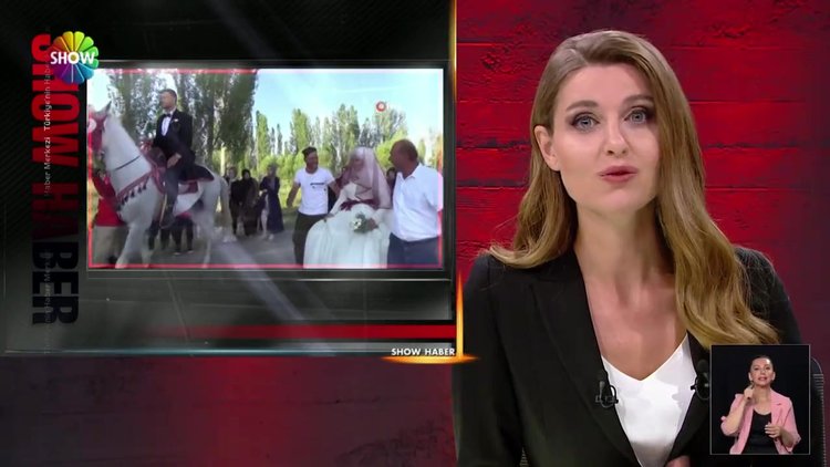 Gelin yürüdü, damat at sürdü