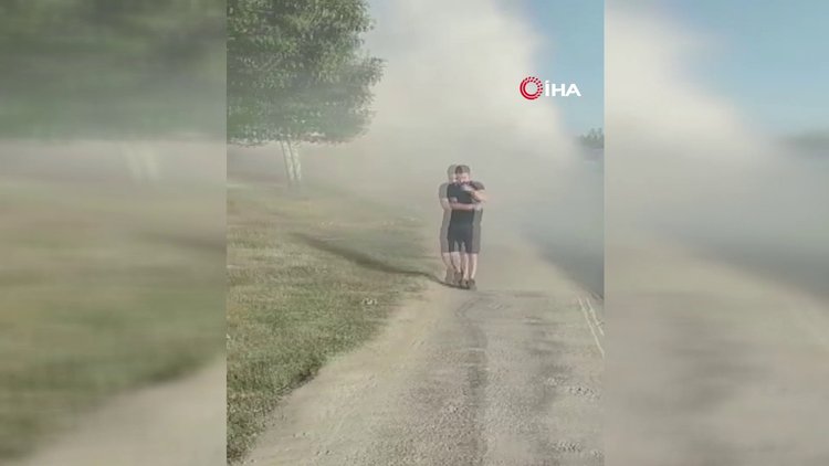 İstanbul'da İETT otobüsünün motoru yandı