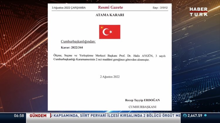 SON DAKİKA! ÖSYM Başkanı Aygün görevden alındı