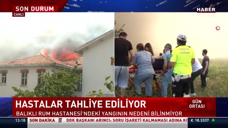 SON DAKİKA! İstanbul Balıklı Rum Hastanesi'nde yangın! Hastalar tahliye edildi