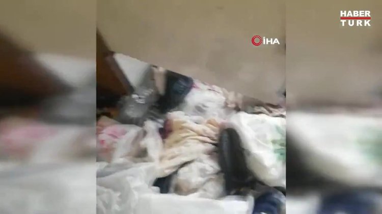 3 kişilik ailenin yaşadığı evden 4 kamyon çöp çıktı