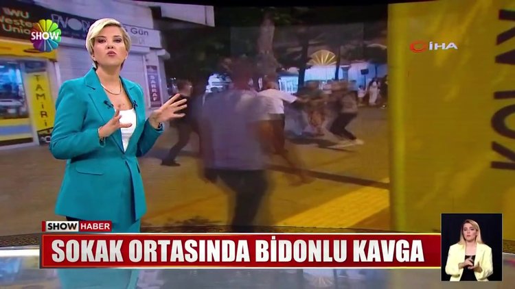 Sokak ortasında bidonlu kavga
