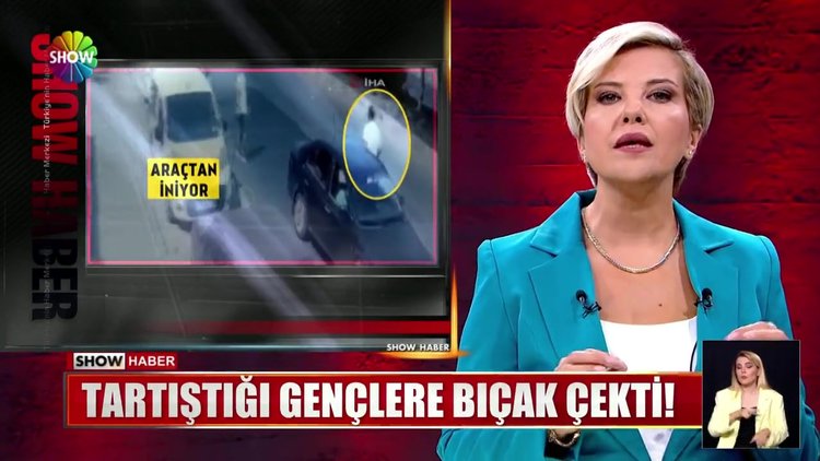 Tartıştığı gençlere bıçak çekti!