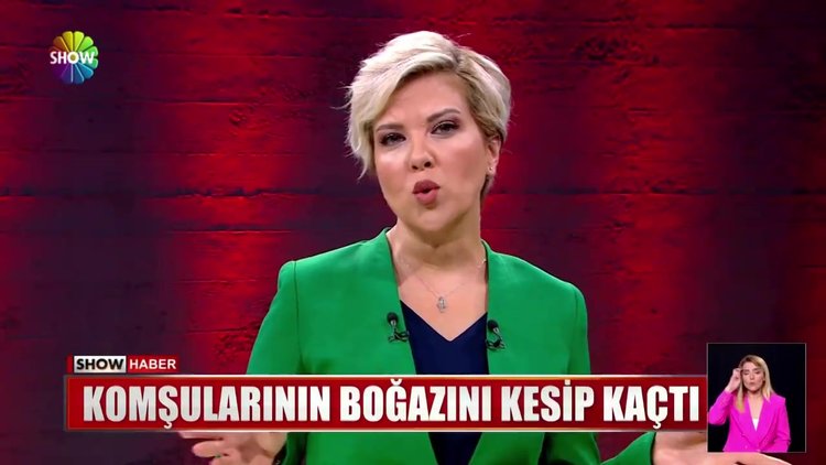 Komşularının boğazını kesip kaçtı