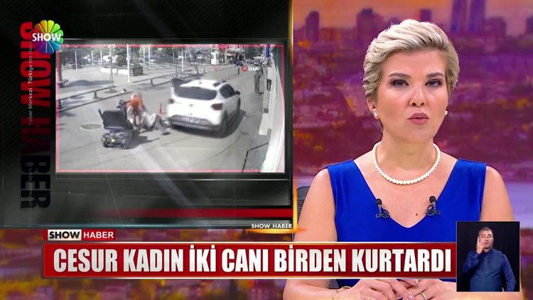 Cesur kadın iki canı birden kurtardı