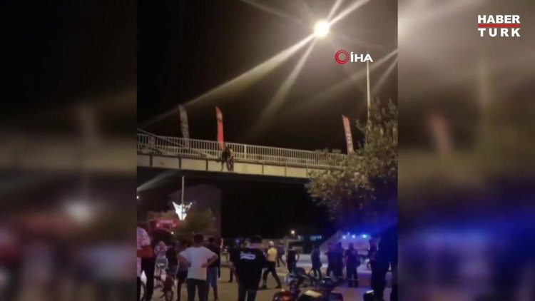 Iğdır’da üst geçitte intihar girişimi
